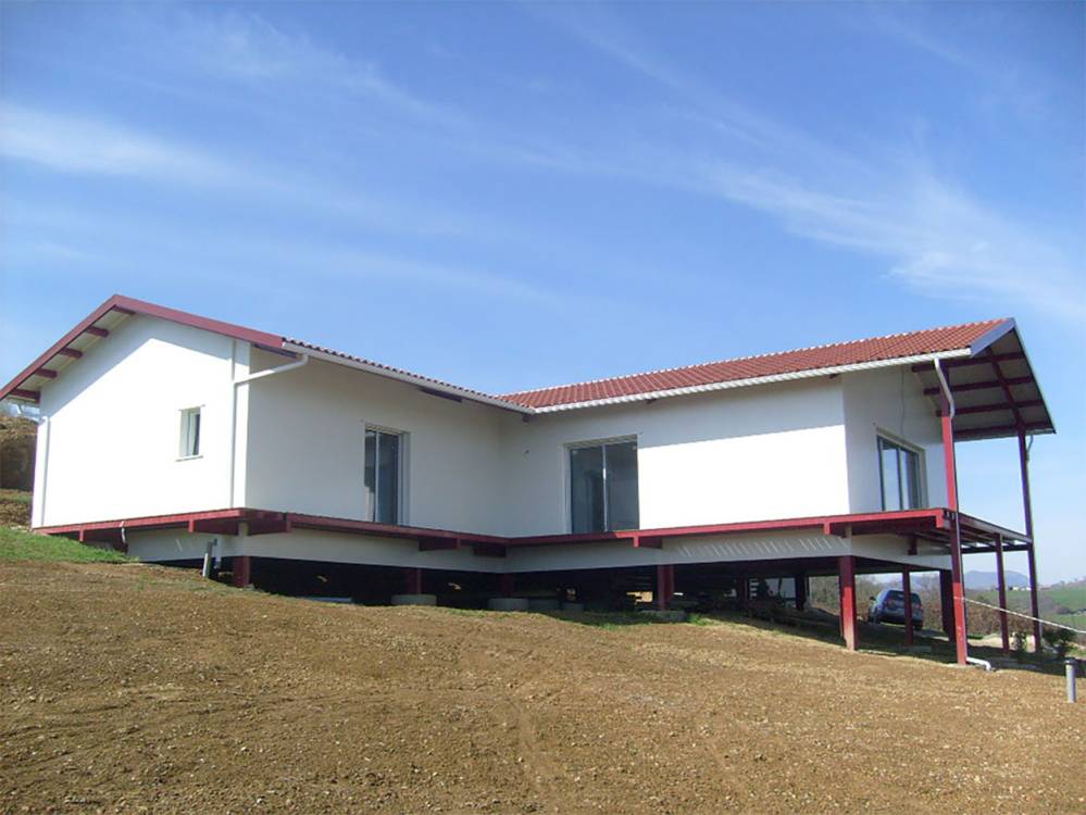 terrasse autour d'une maison